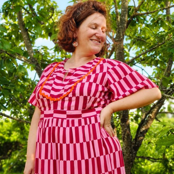 Viscose Ecovero - Rouge & rose