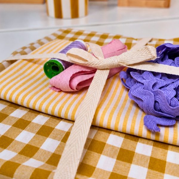 Kit couture - Duo Housses coussins Sarasa - Jaune
