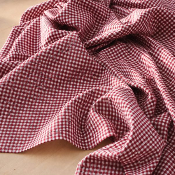 Coton vichy - Rose foncé