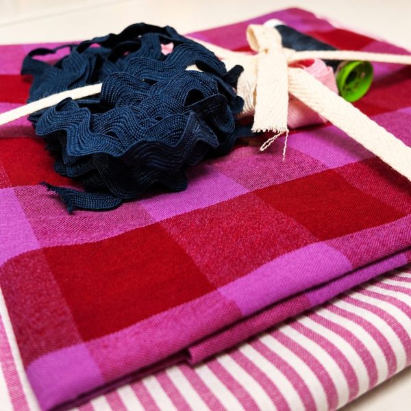 Kit couture - Duo Housses coussins Sarasa - Rose & rouge